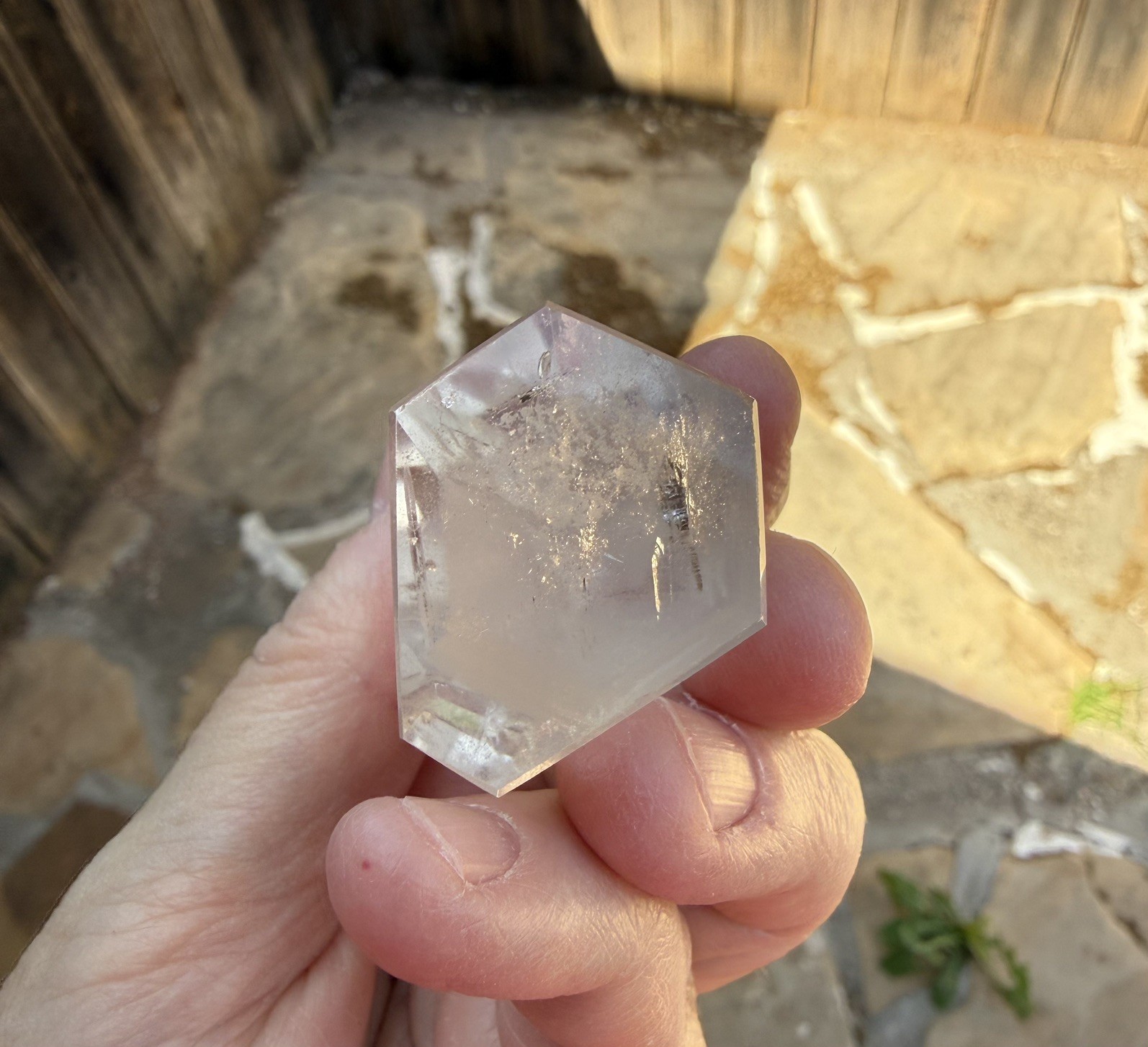 Clear Quartz Crystal With Multiple Phantoms