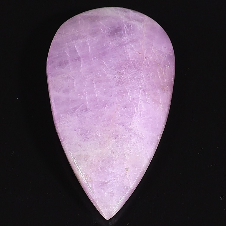 49 Ct 6X22X39 mm Natural Pink Kunzite Pear Cabochon Certified Gemstone BY-480