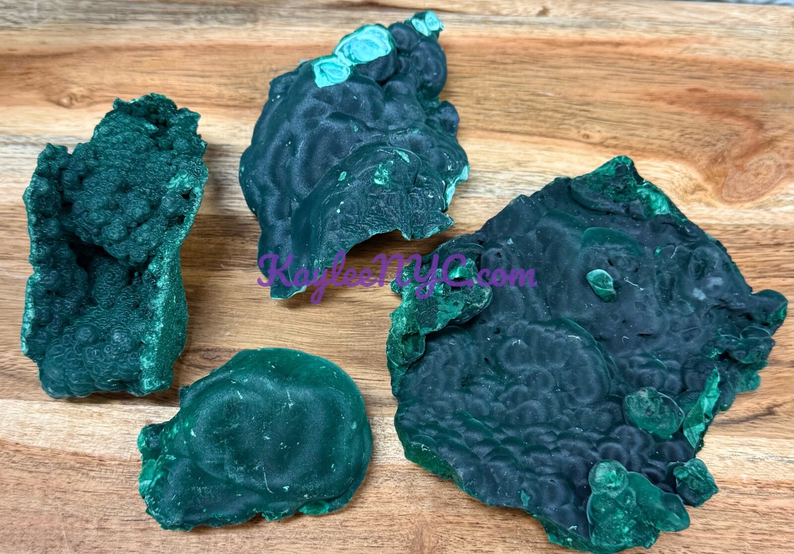 Wholesale Lot 4pcs Natural Malachite Specimens Crystal Raw Healing Energy