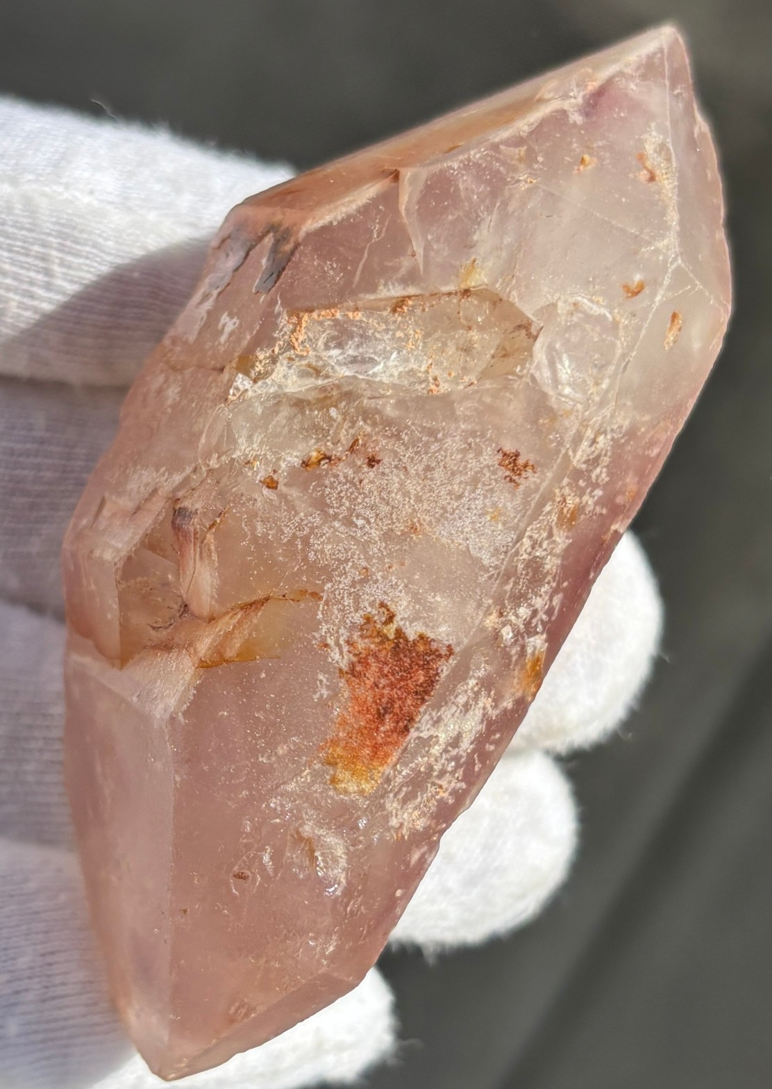 USA SALE *SEE VIDEO* 129g 3.39″ RARE LITHIUM DT QUARTZ POINT DOUBLE TERMINATED