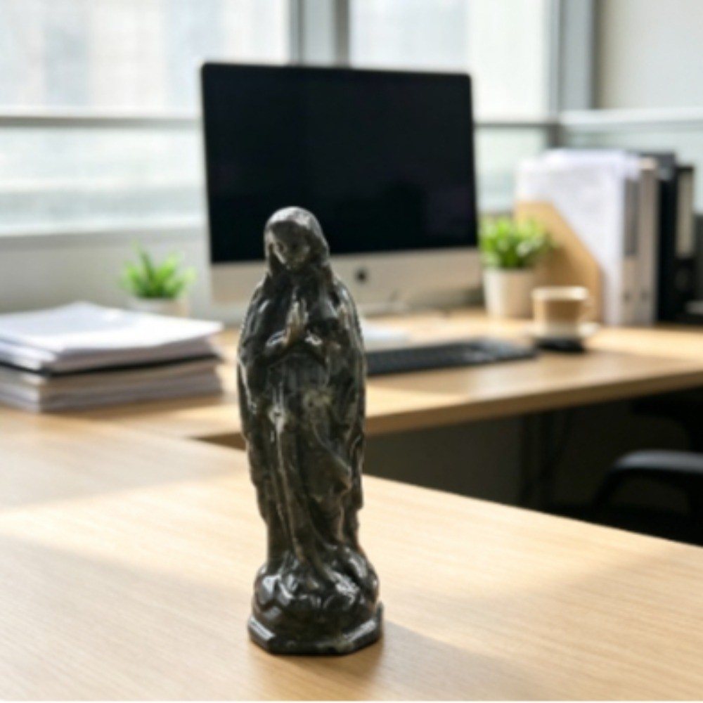 Natural Crystal Virgin Mary Statue Hand Carved HealingStone DeskDecor Collection