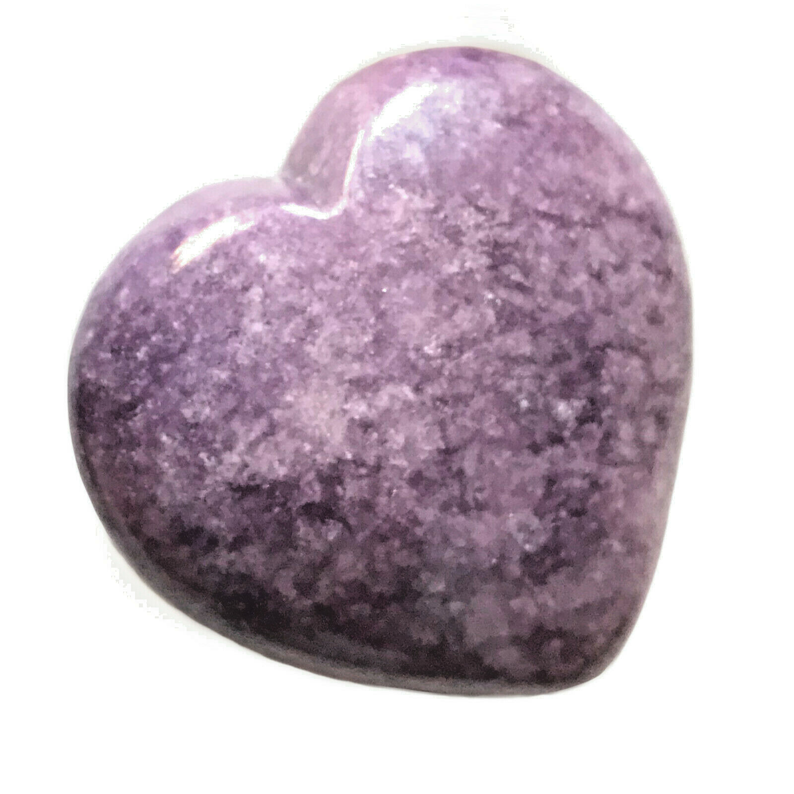 Lepidolite Heart Rock Stone Crystal Healing Gemstone Gift Reiki Wellness Energy