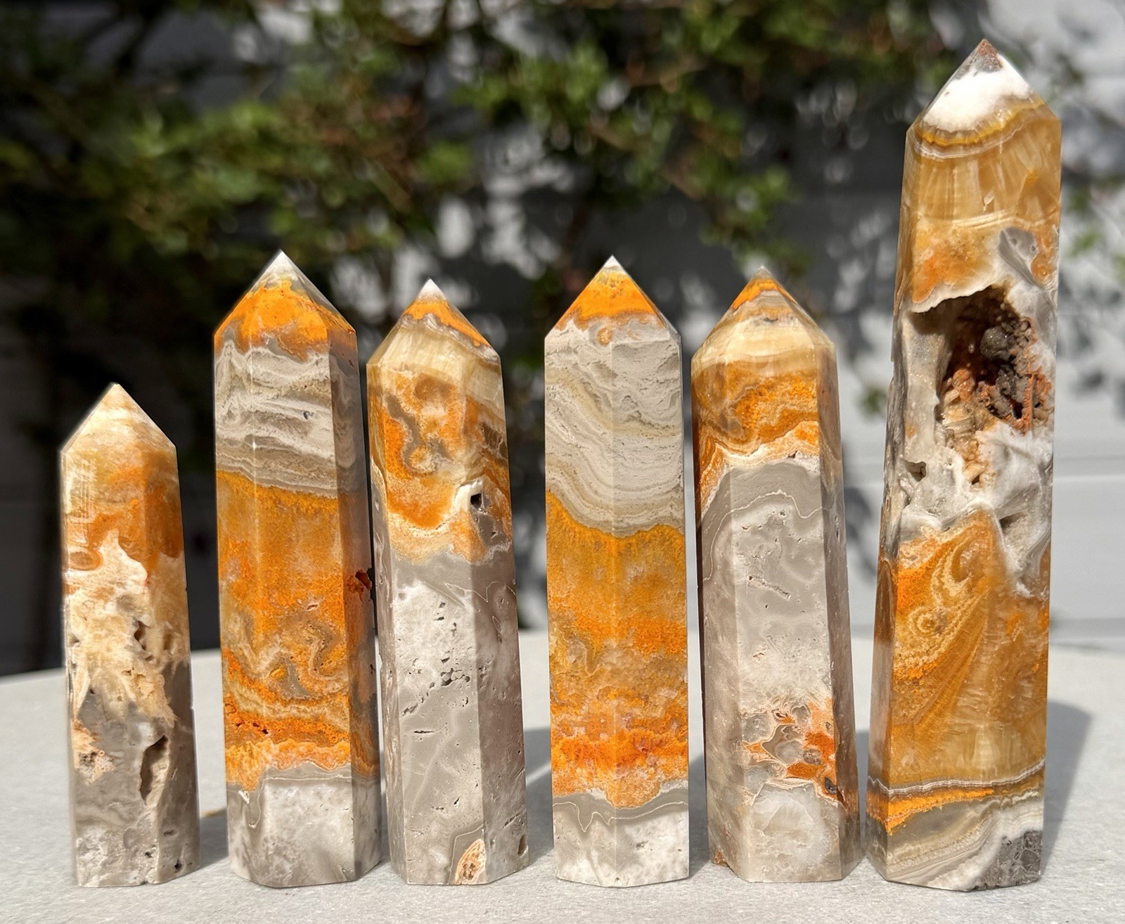 Wholesale 1 Lb Natural Bumblebee Jasper Tower Obelisk Point Crystal Healing