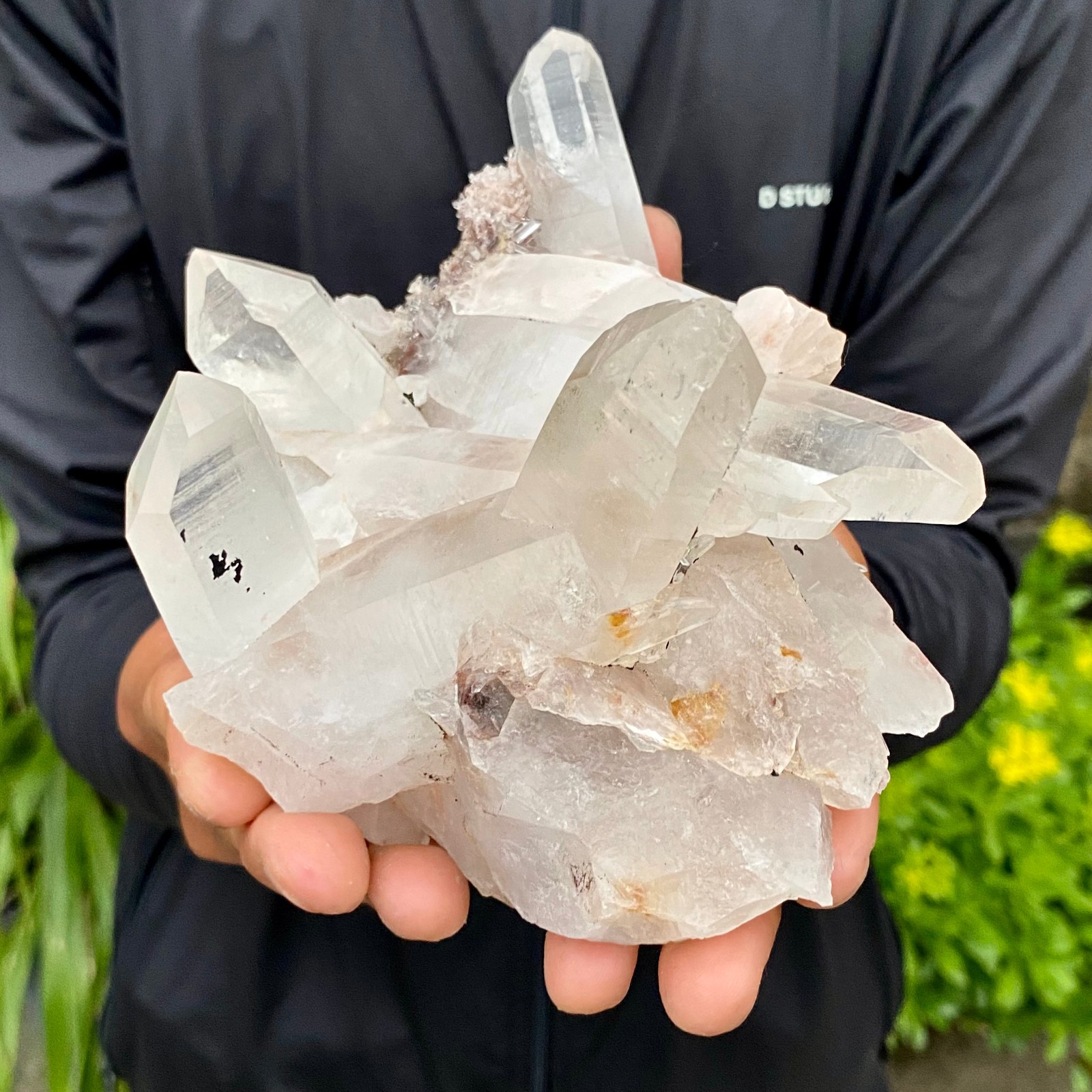 1.76LB A+++ Natural white Crystal Himalayan quartz cluster /mineralsls