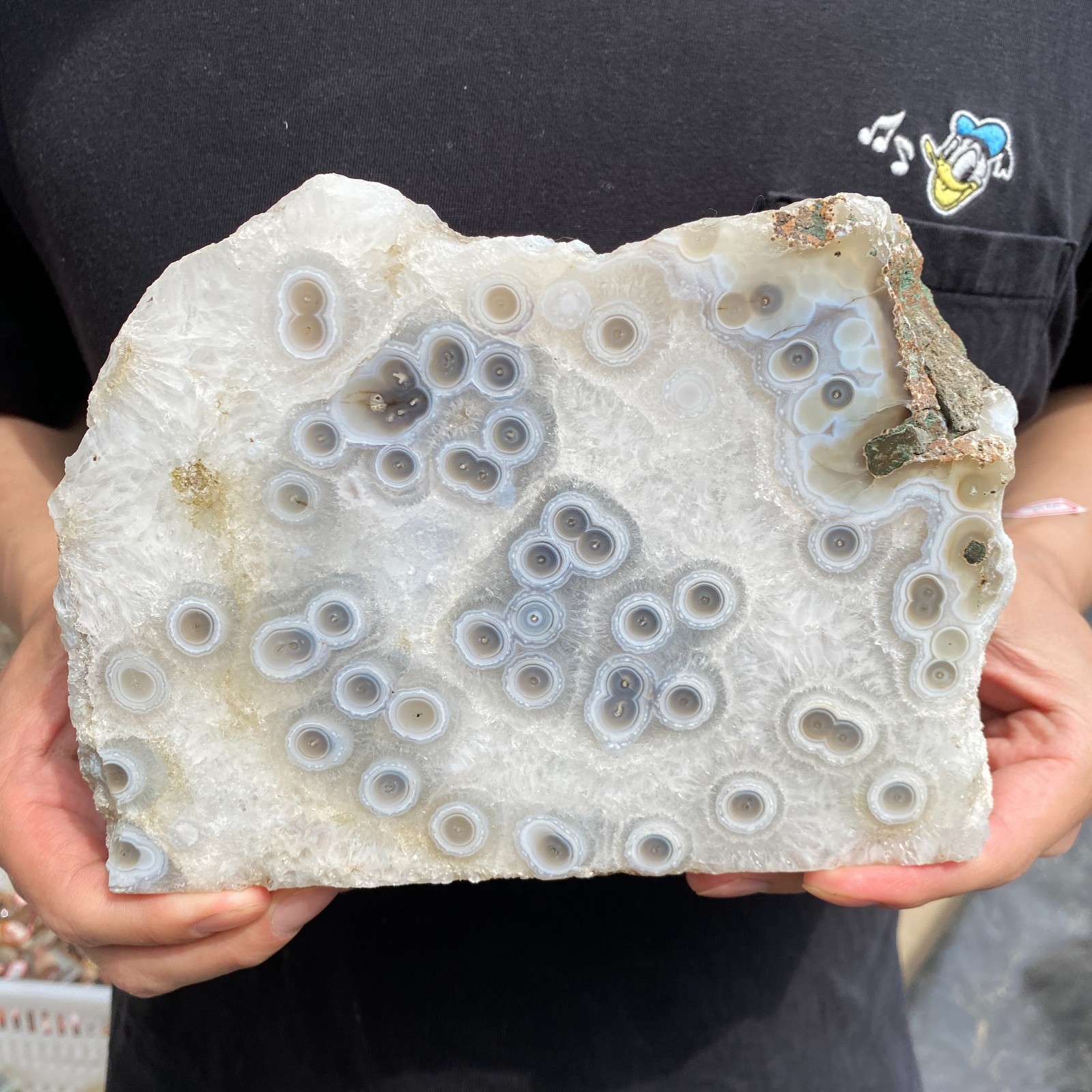 3.9lb Natural agate crystal slices Rough mineral specimen healing