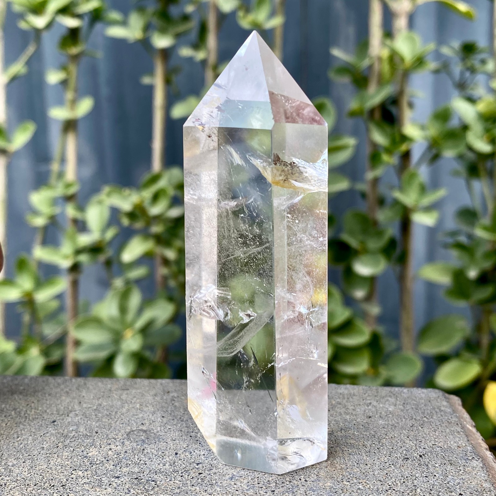 121G Natural White crystal pillar quartz crystal reiki healing