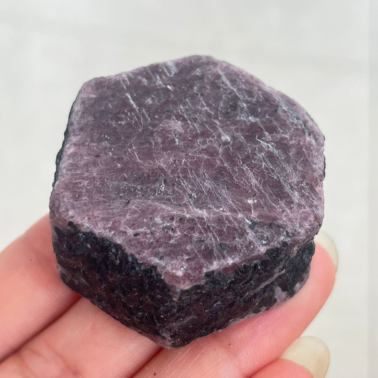 124g Natural Red Corundum Ruby Crystal Rough Mineral Specimen MD10