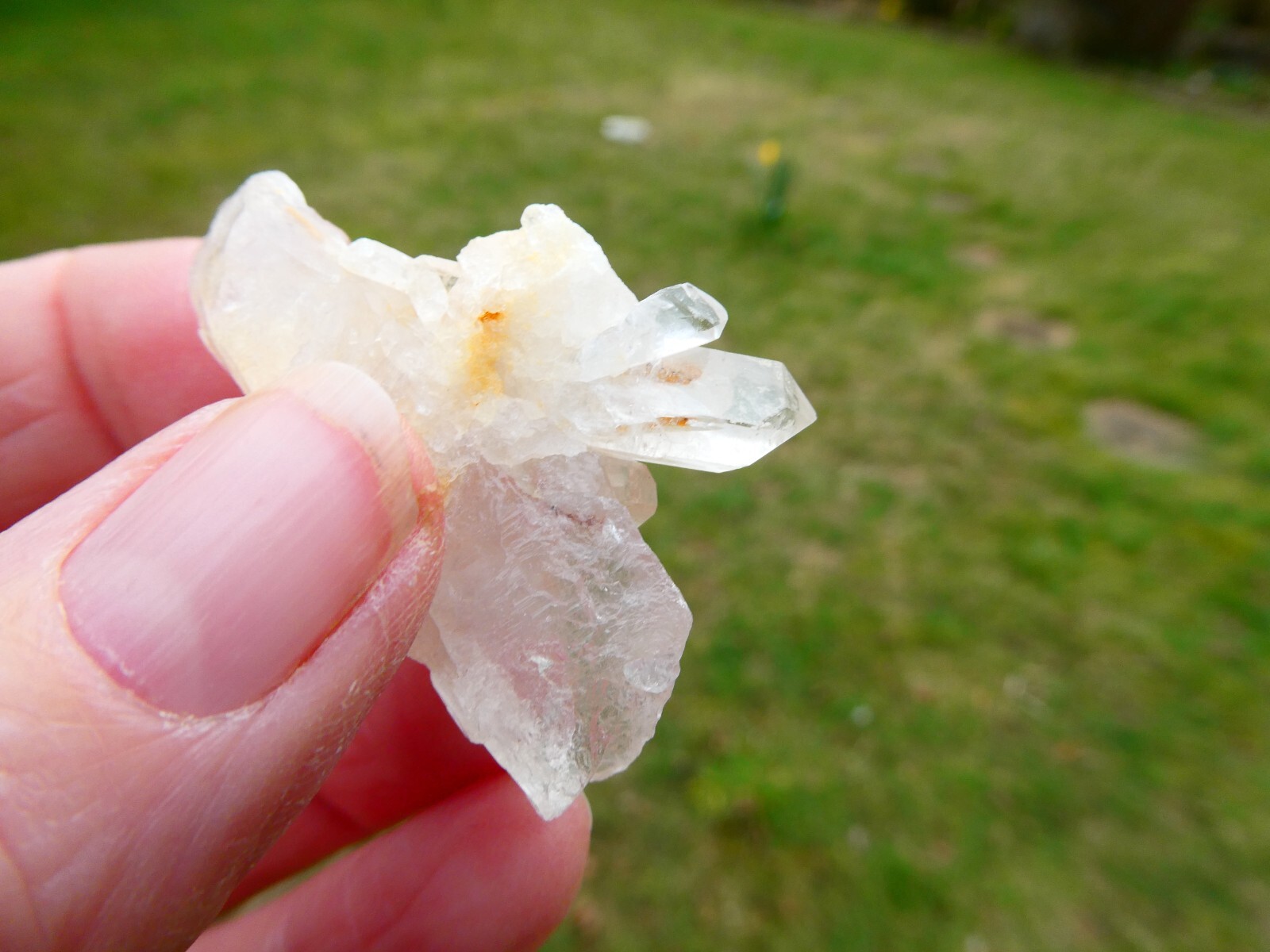 Set Of 2 Quartz Crystal Mini Multi Point Clusters Approx 38mm – 40mm Brazil