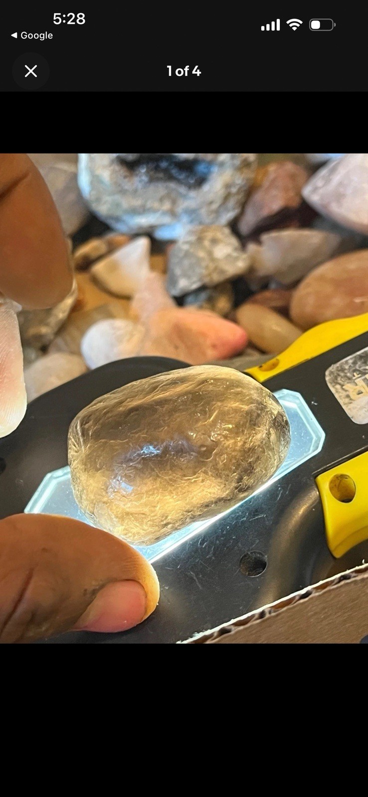 Stunning Apache Tear Tumbled Transparent Darkness Stone