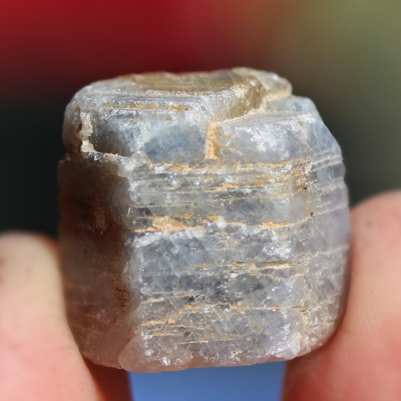 Mineral Specimen: Blue Corundum, Sapphire Crystal from Madagascar (COR64)