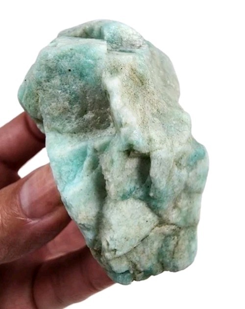 Amazonite in Quartz Crystal Rough Brazil 166.7 grams