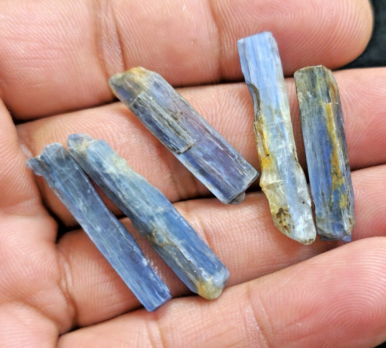 5 Piece Lot Amazing Raw Blue Kyanite Shape Shards Size 27-35 MM Loose Gemstone