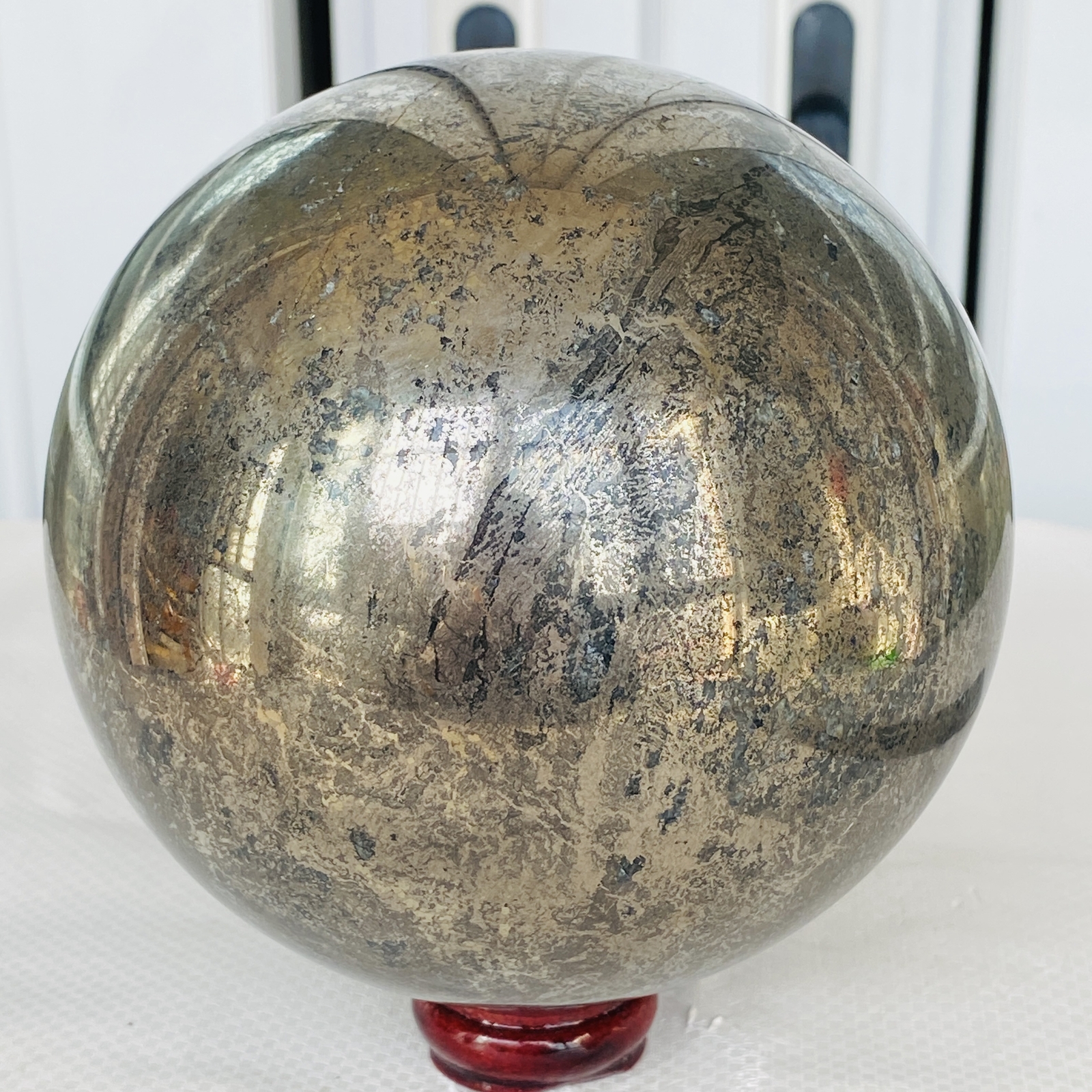 Natural Chalcopyrite Quartz Crystal Ball Energy Reiki Healing 3700G