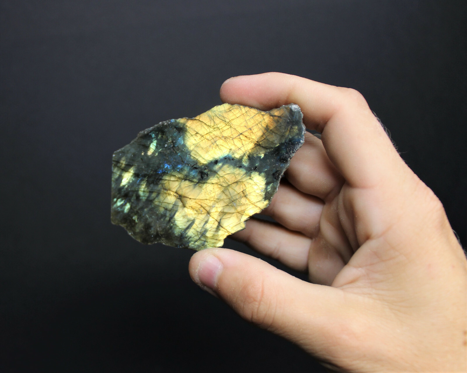 1 lb Wholesale Lots Natural Labradorite Slab / Slice Polished Face 8 – 14 Peices