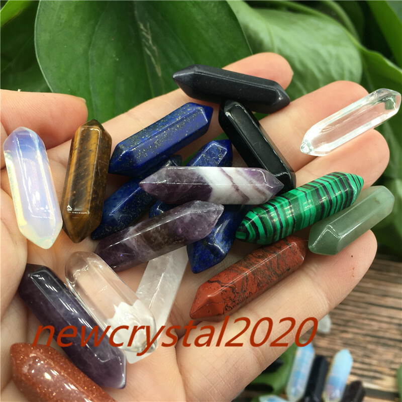 Wholesale A Lot Natural Double Point Obelisk Quartz Crystal Wand Healing