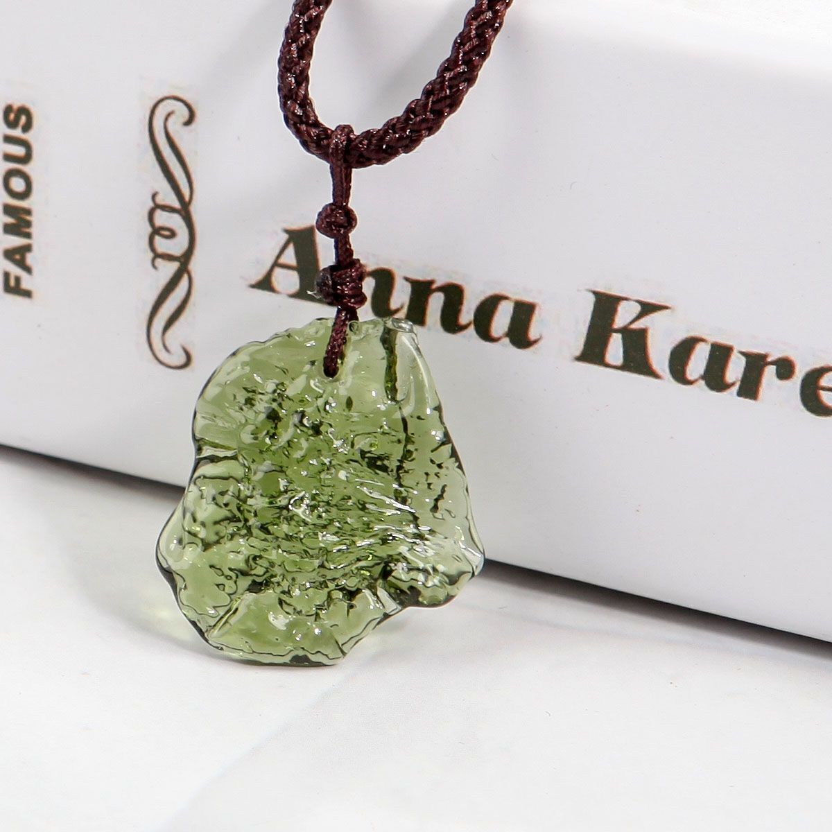 Natural Czech Moldavite Meteorite Impact Pendant Necklace Chakra Healing Green