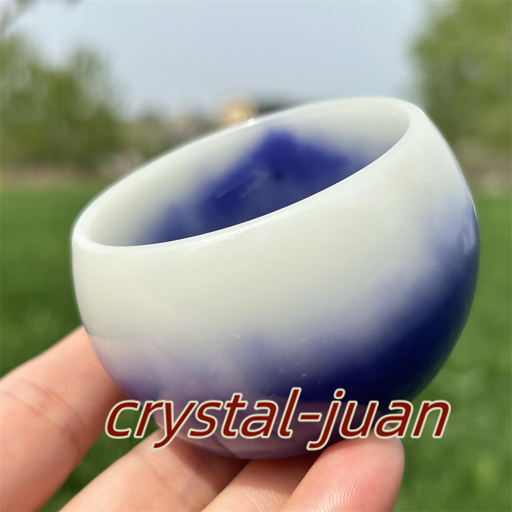 2.5″+ Purple Luminous Stone Cup Red Agate Crystal Bowl Mineral Specimen 1pc