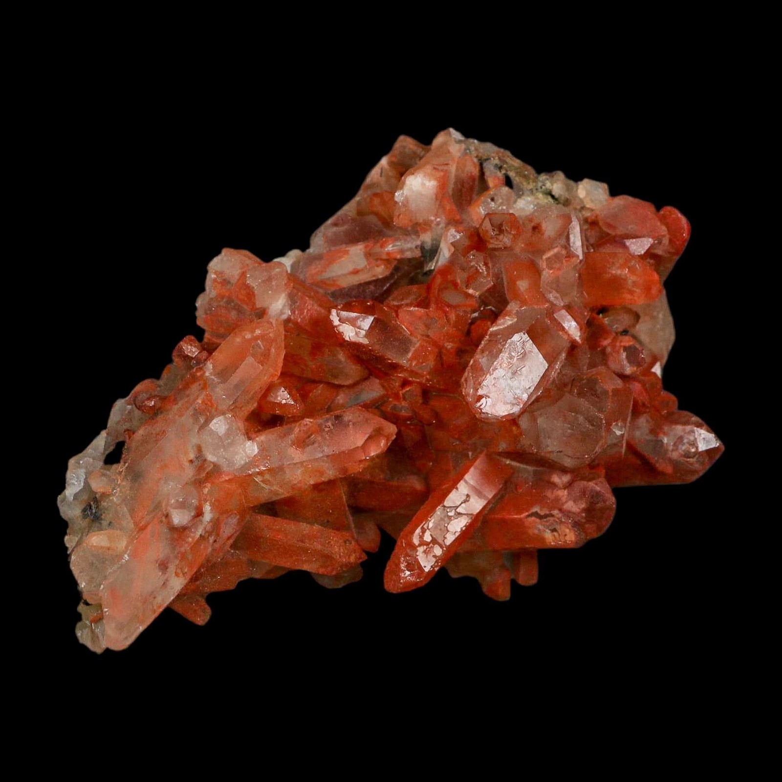 3.8″ Natural Red Ferruginous Quartz Crystal Cluster Mineral Specimen Morocco