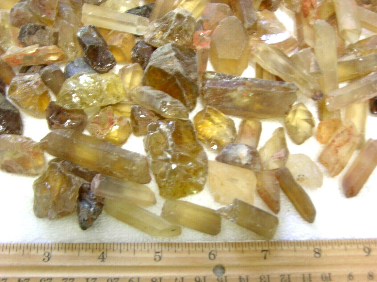 Citrine crystal Congo,Africa all natural 60 gram lot 1-2 inch 3 plus pieces