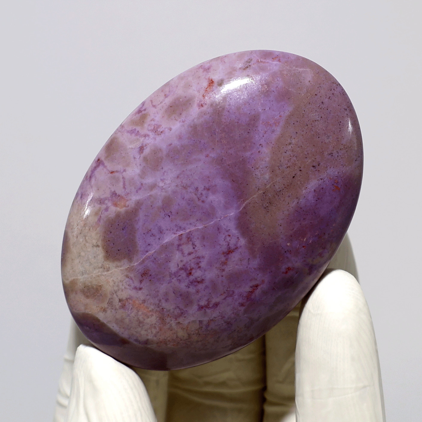 The Lavender Throne | Rare Lavender Jade Palmstone | Natural Jade Reiki Crystal