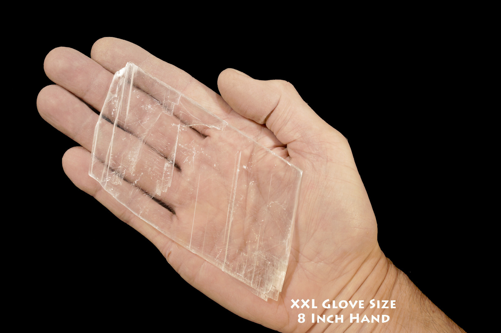 SELENITE Slab 3″ 2-3 Oz Forehead Rock Mineral Specimen Charging Plate Crystal