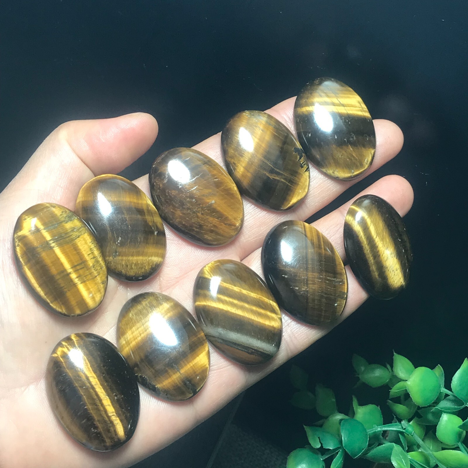 10pcs 100g Natural Tiger Eye Stone Pendant Polished Crystal Jewelry 839
