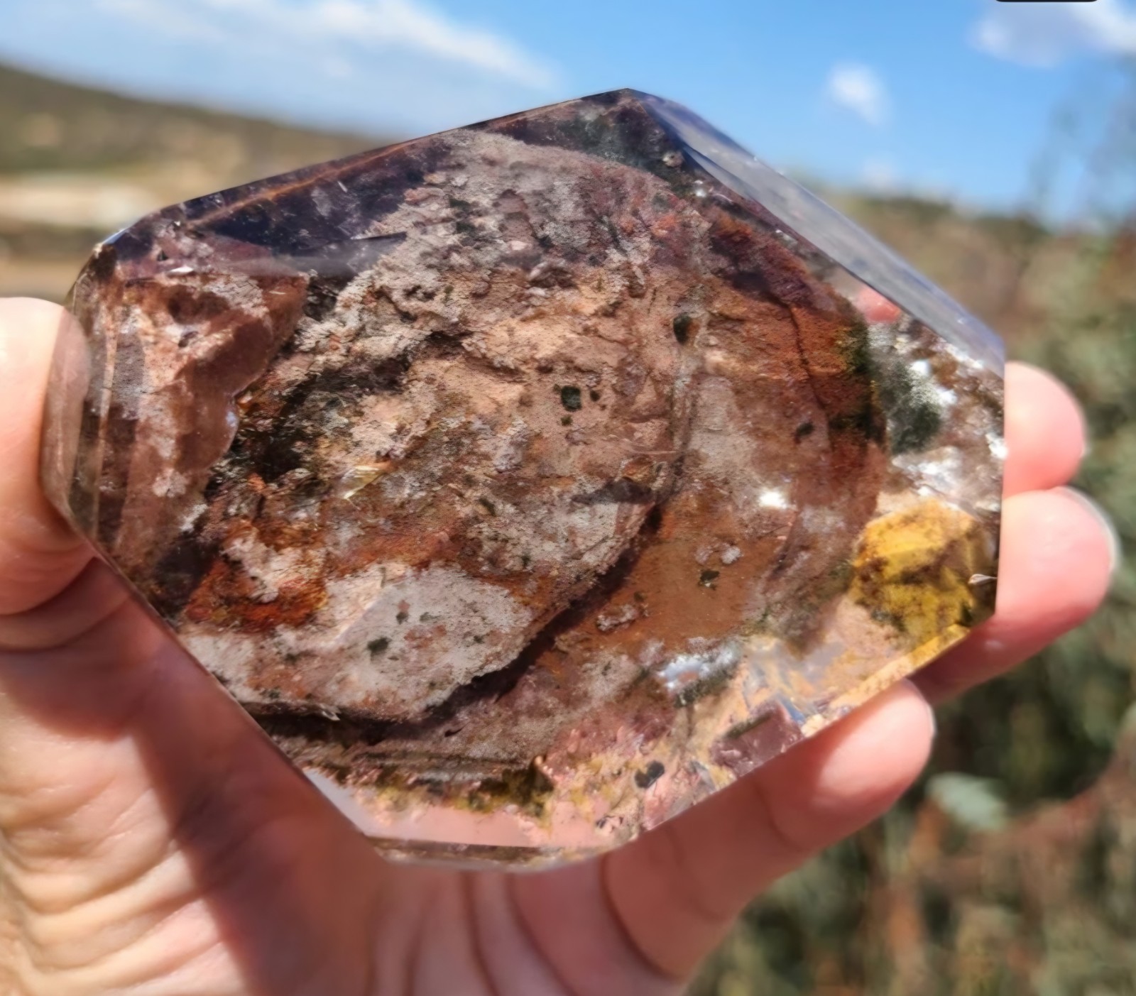 Garden Quartz Natural Point Crystal Specimen 10.9 oz 3.75″ H