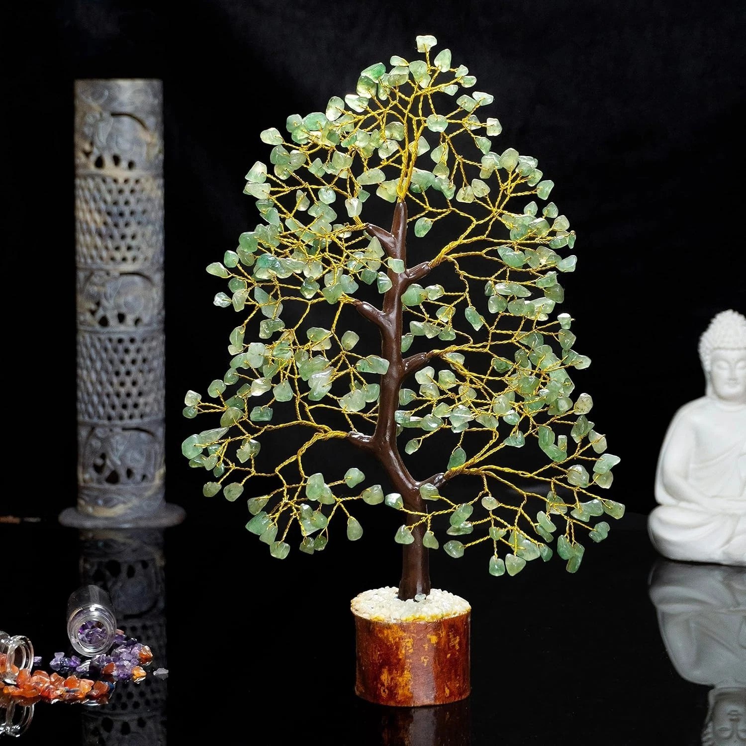 Meaningful Green Jade Crystal Tree – Elegant Housewarming Gift and Home Accent