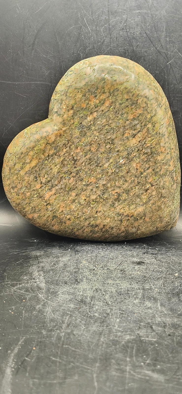 Unakite heart! 1.10 pounds, 5 inches tall, 5 inches wide