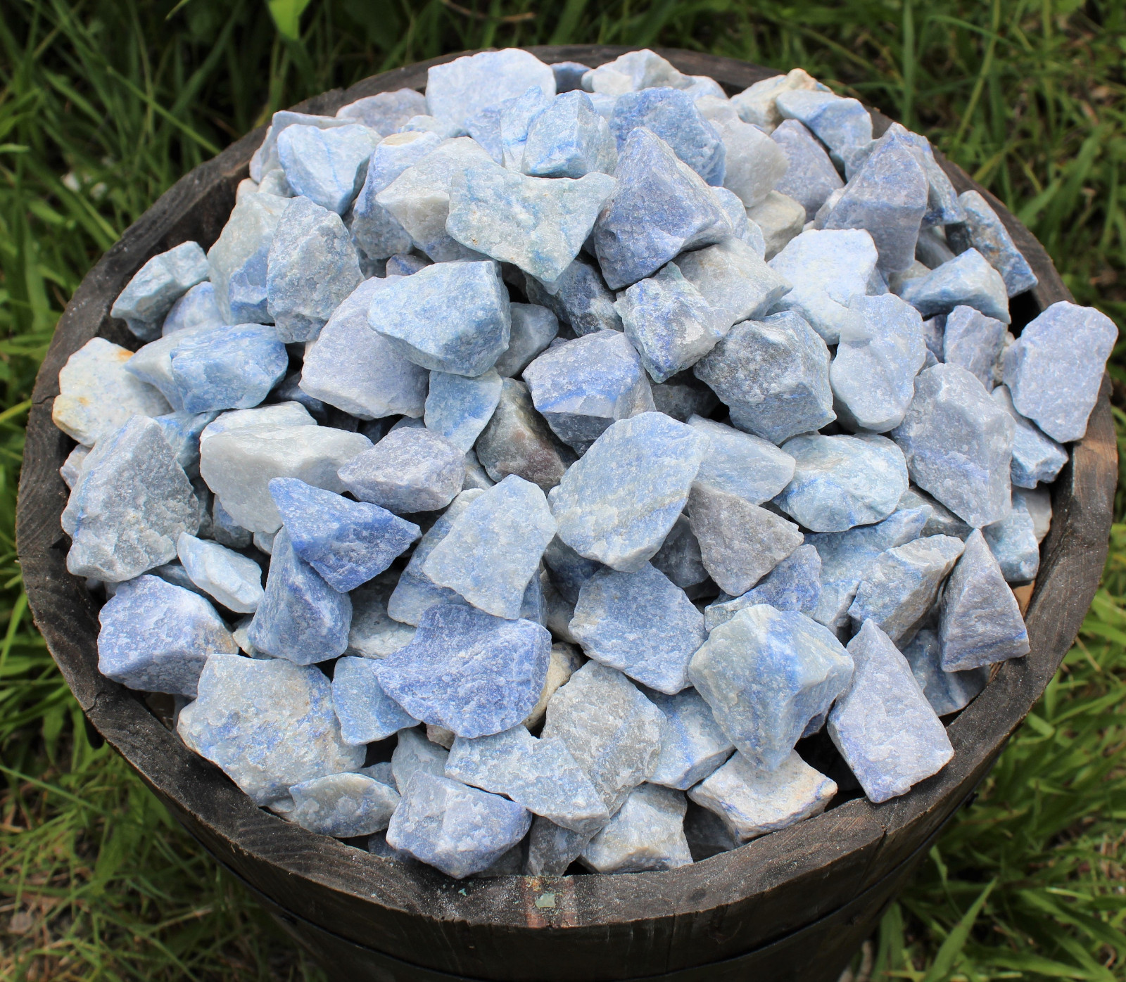1/2 lb Bulk Lot Natural Blue Quartz Rough Crystal Gemstone Raw Tumbler Rock 8 oz