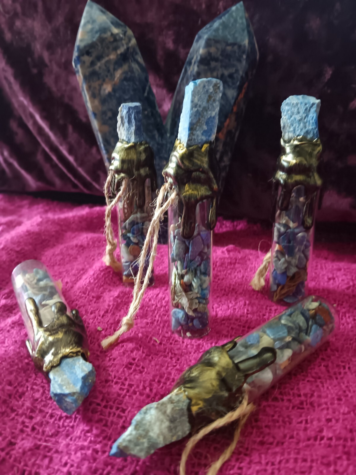 Sodalite Spell Bottle/Communication and Truth/ Throat Chakra/ Harmony and Peace