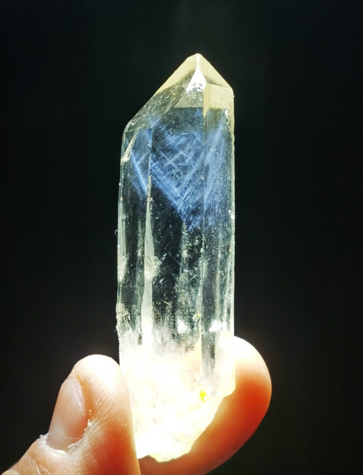 Natural Lemurian “Blue Angel Feathers” Quartz Point Reiki Healing