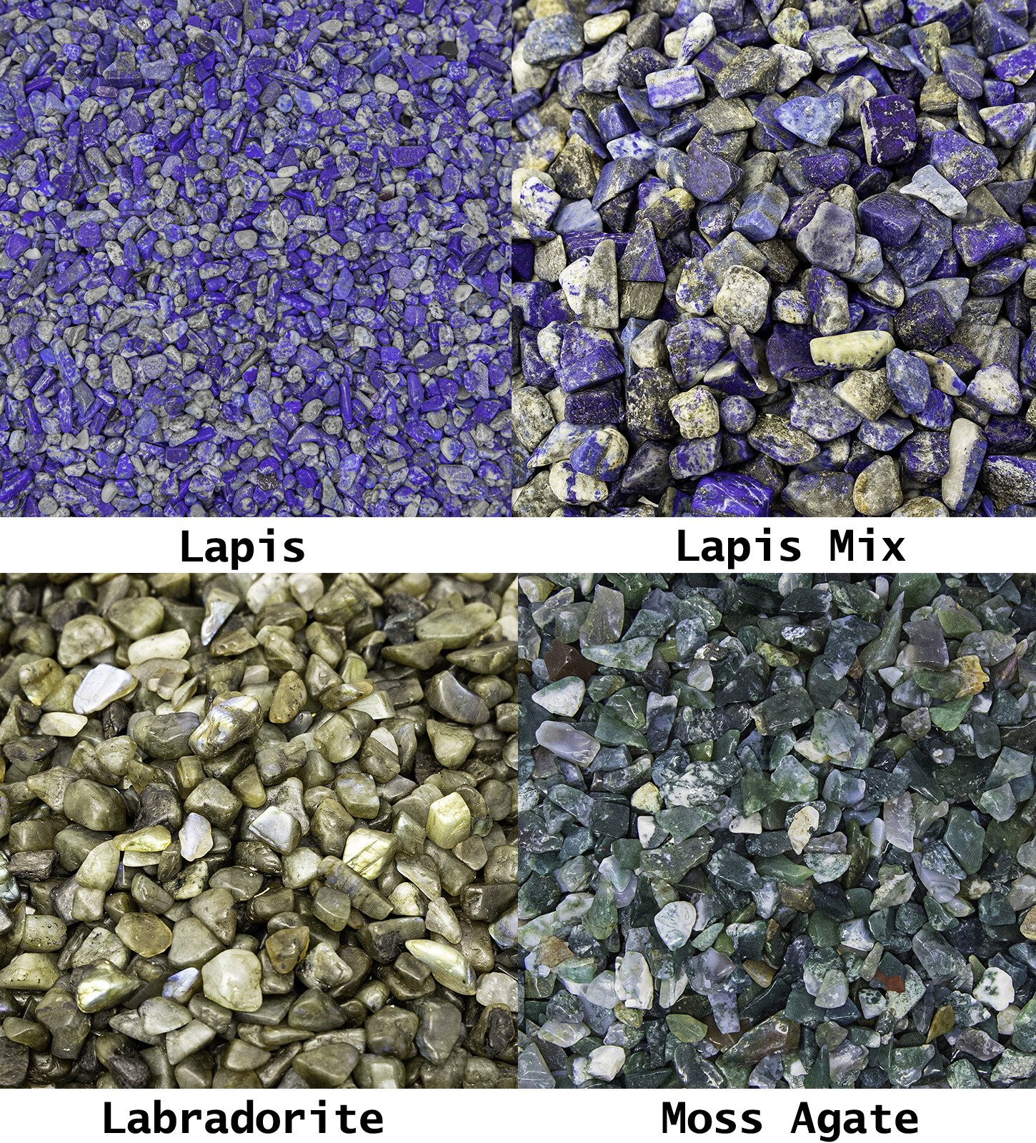 1/2 LB Tumbled Crystal Chips Bulk Gemstone Undrilled Beads Natural Stones
