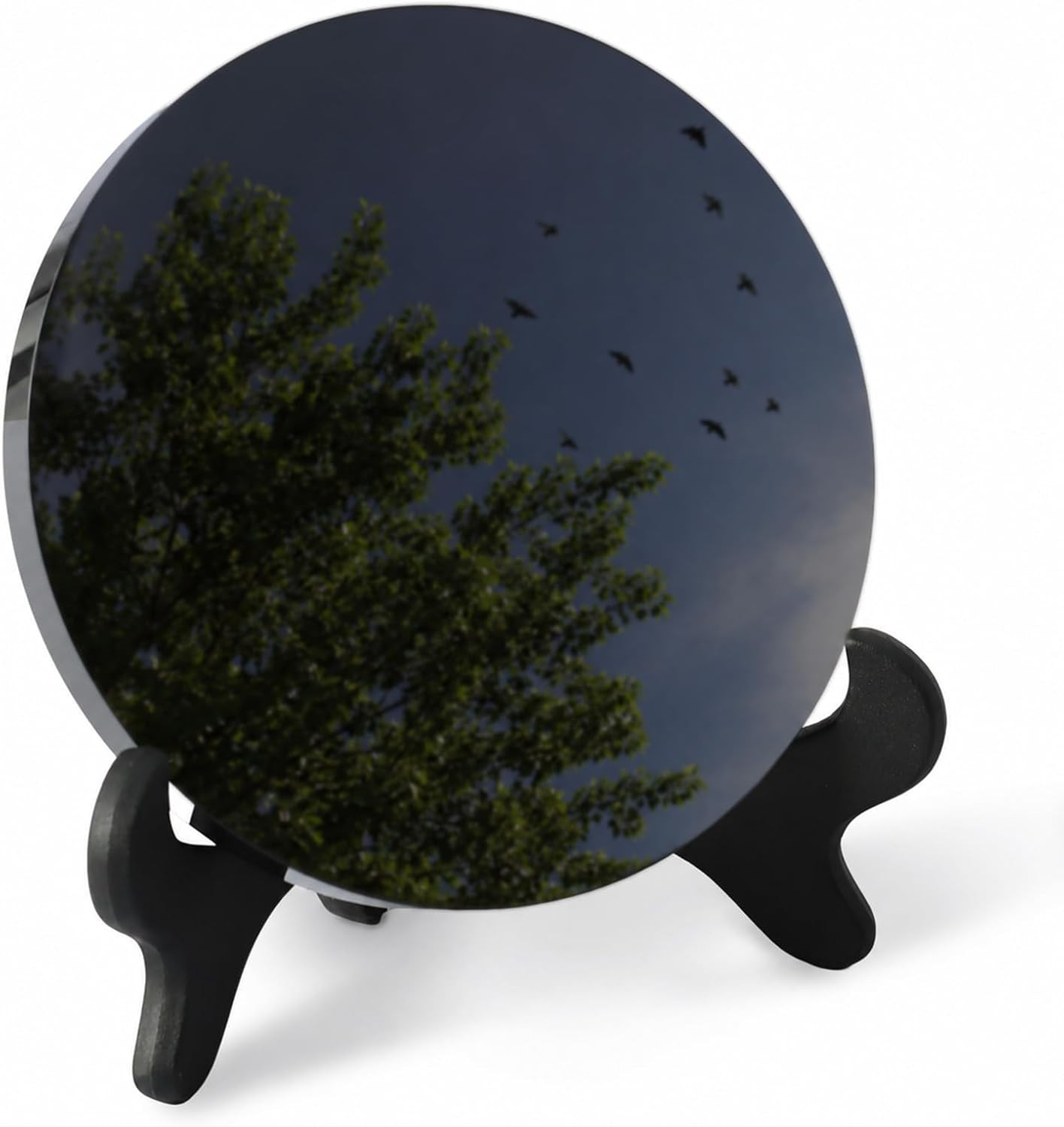 Premium Black Obsidian Scrying Mirror for Divination and Meditation with Stand