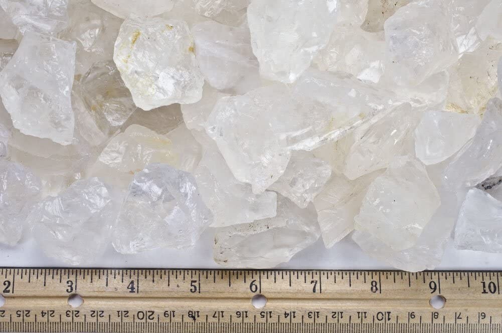 18 lbs Quartz Chunk Rough Stones – Natural Crystal Mineral Specimens Tumbling