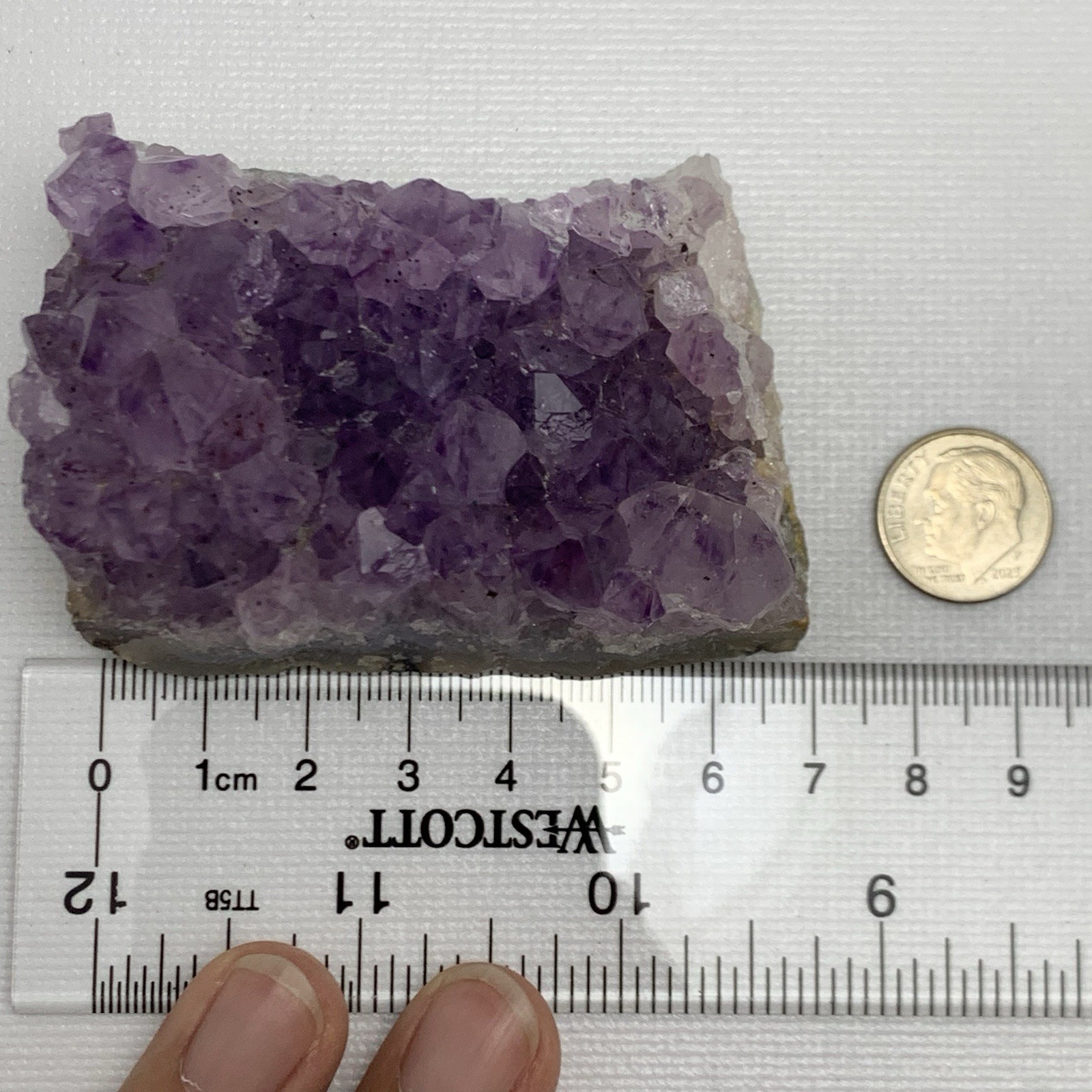 176g Natural Amethyst geode quartz cluster crystal specimen mineral Healing
