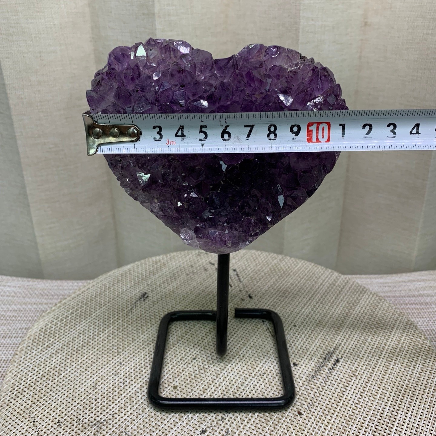 1.5LB Exquisite natural amethyst cave heart-shaped cut specimen
