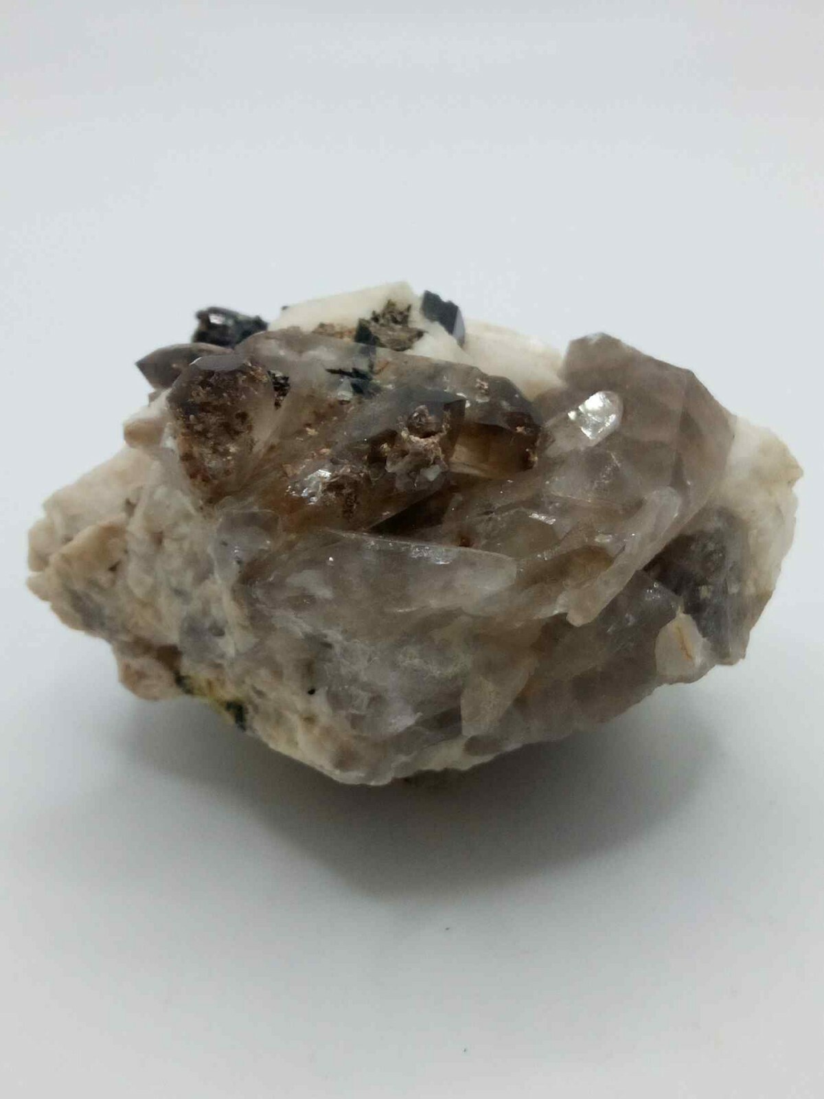 Gorgeous Unique 182 Gram Aegerine Feldspar Smoky Quartz Crystal Mineral Cluster