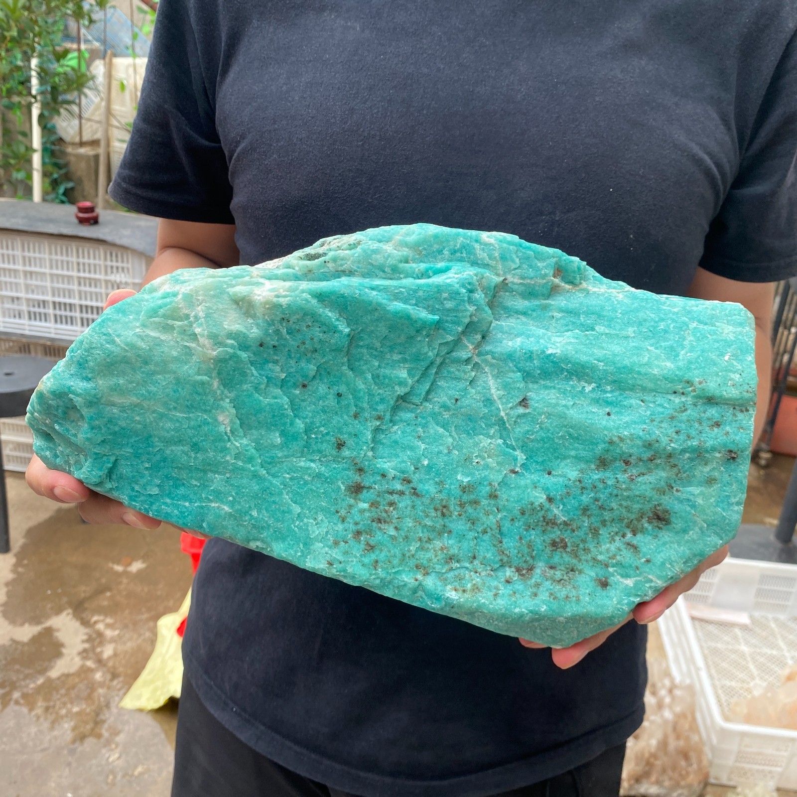 20.7lb Raw Natural amazonite Quartz Crystal Rough gemstone Mineral Healing