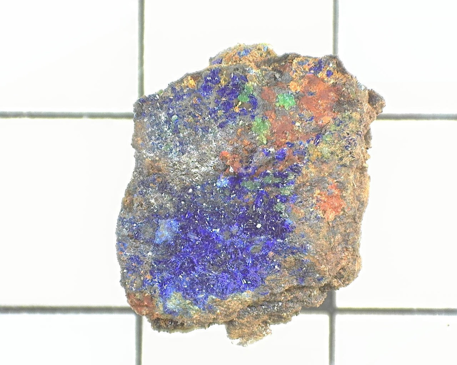 20396 MM Azurite Cuprian-Adamite Lavreotiki East Attica Attica Greece 14187