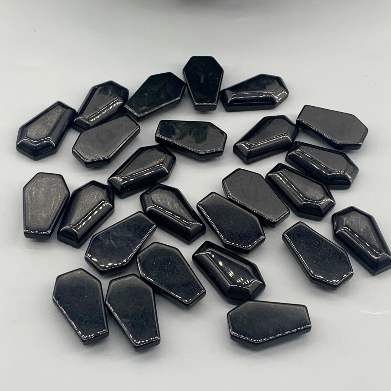 100pc wholesale Natural Obsidian Coffin Quartz Carved Crystal Reiki healing