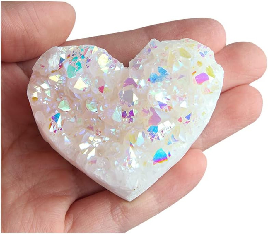 1 pcs Wholesale Lot 7 to 10 PCs Natural Angel Aura Quartz Cluster Heart Crystal
