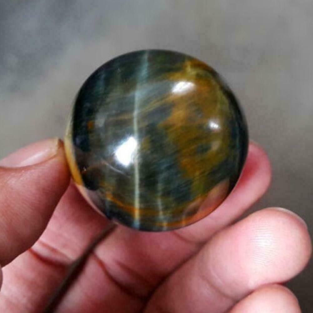2/4/6X Natural Blue Tiger’s Eye Jasper Quartz Sphere Crystal Ball Healing Decor