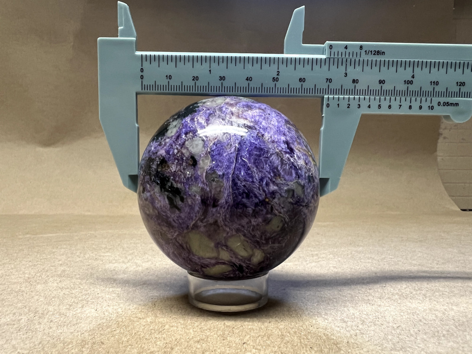 Rare Charoite Sphere 70mm – Purple, Excellent Stone