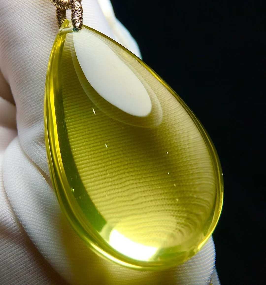 Genuine Natural Natural Yellow Citrine Quartz Pendant AAAAA