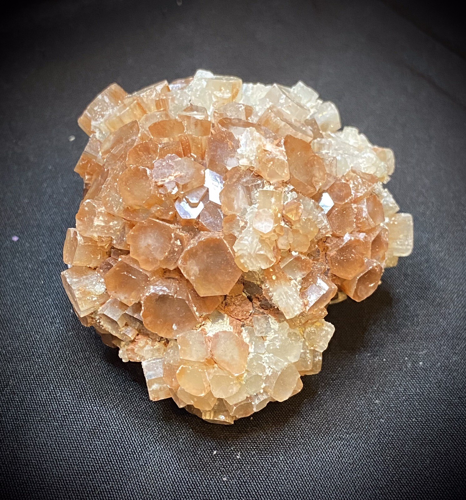 Red, Brown, And White Aragonite Cluster 176 Grams