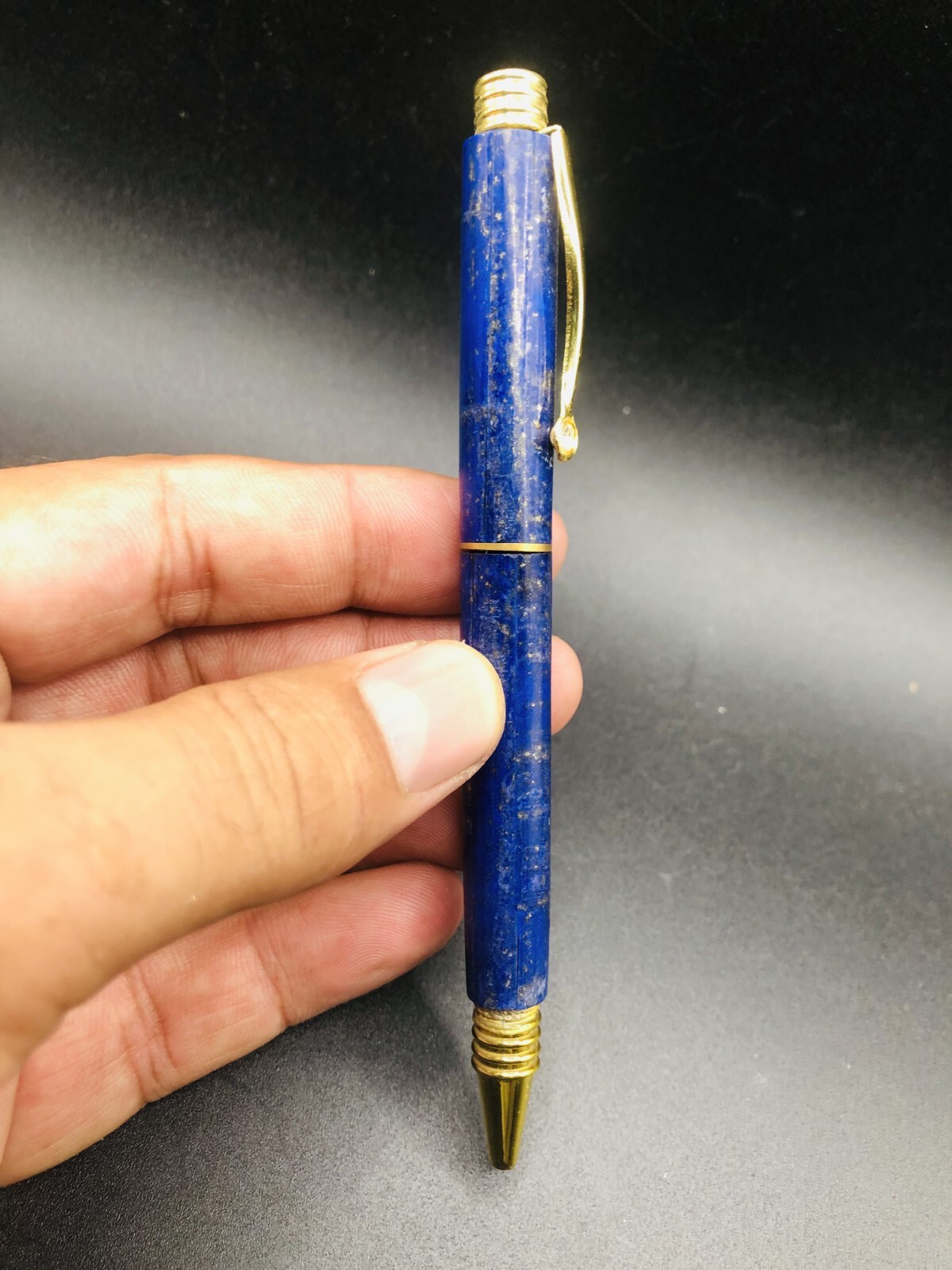 Beautiful Natural Gemstone 25g Lapis Lazuli Ballpoint Ink Pen Handmade