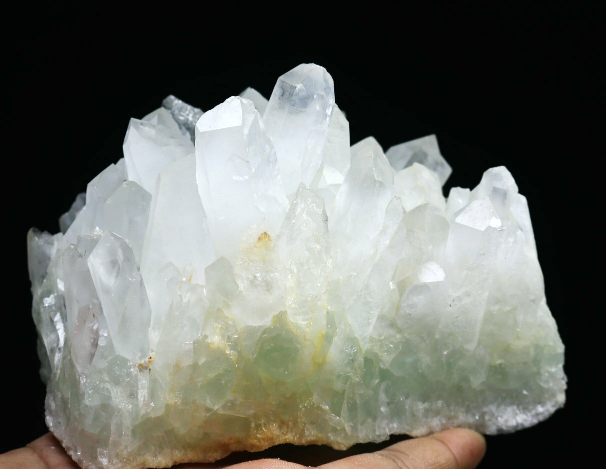 2.24lb NATURAL Green Ghost pyramid Quartz Crystal Cluster Point Mineral Specime