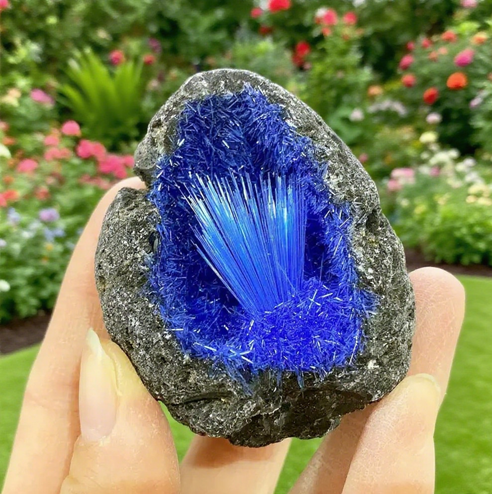 RARE Raw Goethite Magnetite Blue Copper Ore Sphere Cluster Gift for Collector