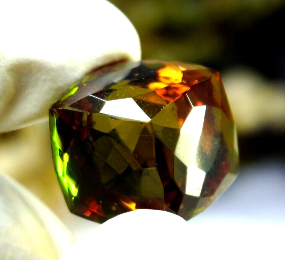A++ Natural 74.39 Ct+ Color Changing Certified Zultanite Fancy Cube Gemstone